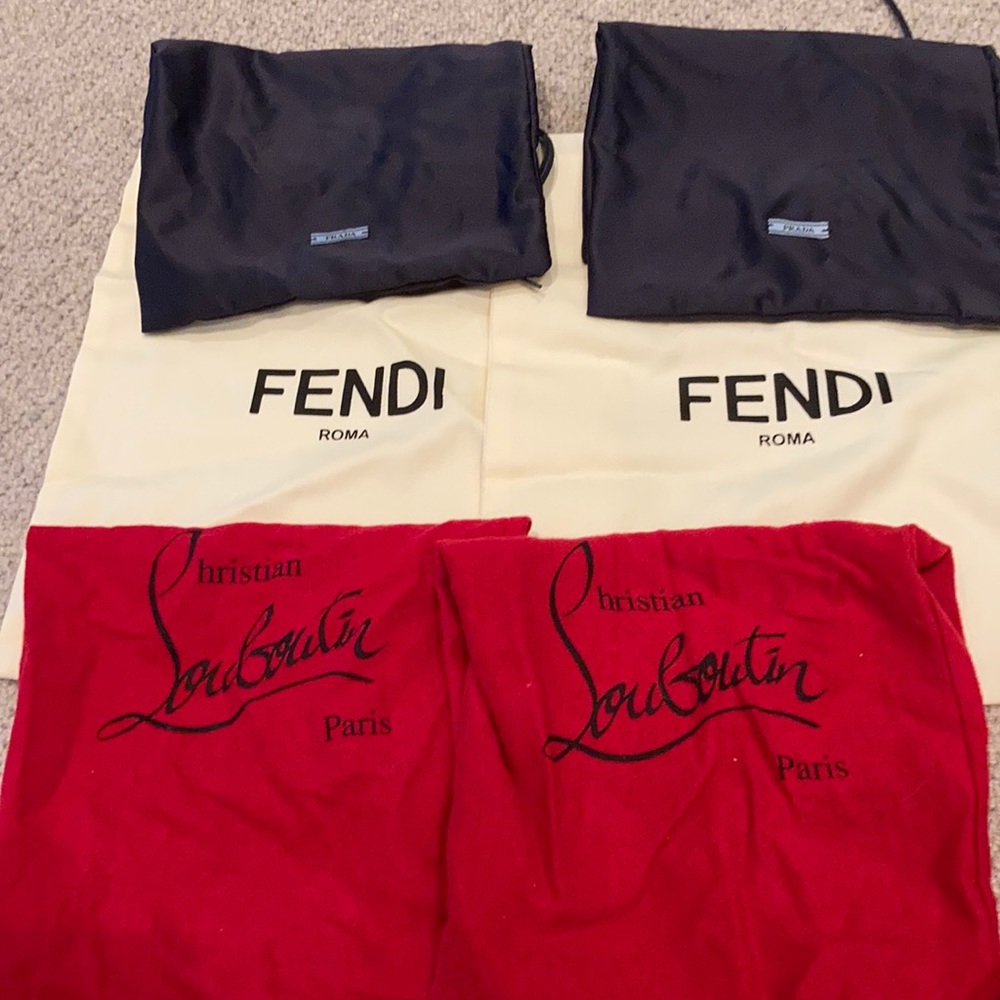 Fendi, Chanel,Louboutin, Prada +shoe dust bags!!
